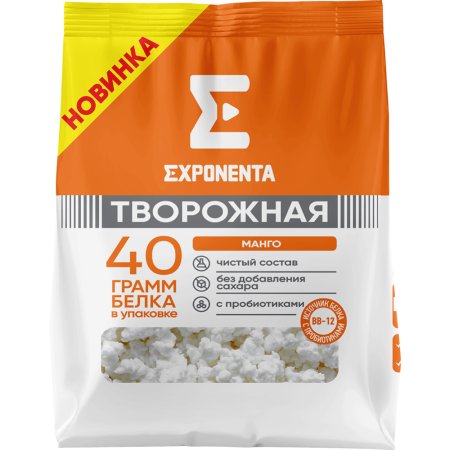 Продукт творожный «Exponenta» обезжиренный, манго, 250 г