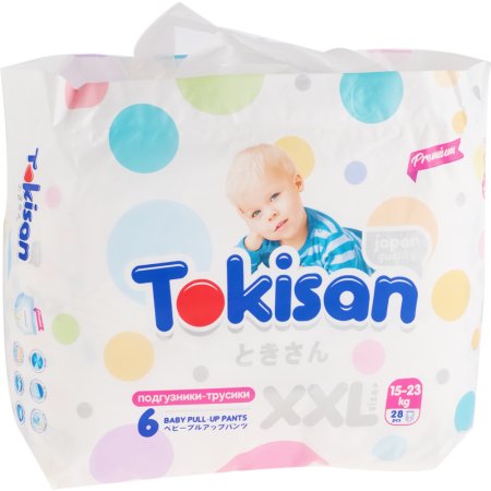 Подгузники-трусики «Tokisan» Baby Pull-Up, 6 XXL, 15-23 кг, 28 шт