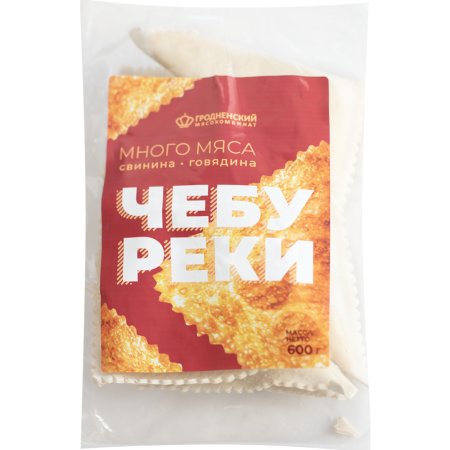 Полуфабрикат «Чебуреки много мяса» свинина/говядина,замороженный, 600 г
