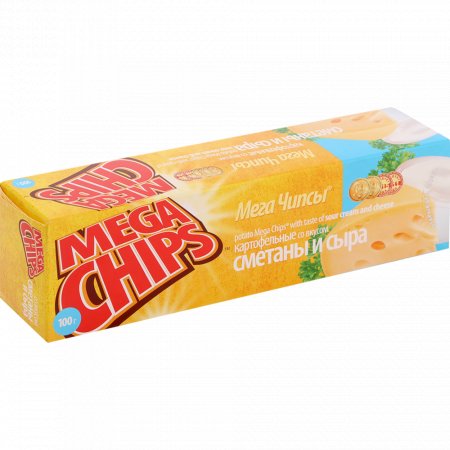 Чипсы «Mega Chips» сметана и сыр, 100 г