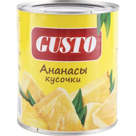 Ананасы «Gusto» кусочки, 820 г