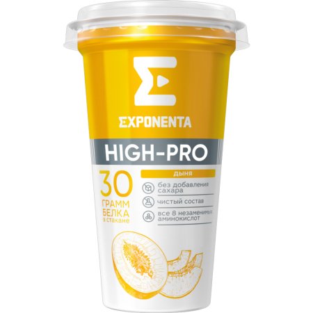 Напиток кисломолочный «Exponenta High-Pro» обезжиренный, дыня, 250 г