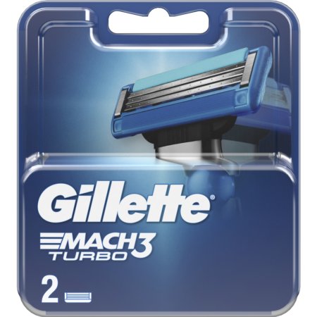 Сменные кассеты для мужской бритвы «Gillette» Mach3 Turbo, 2 шт.