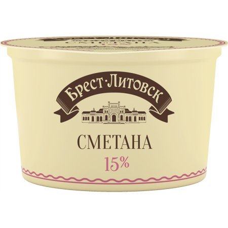 Сметана «Брест-Литовск» 15%, 180 г