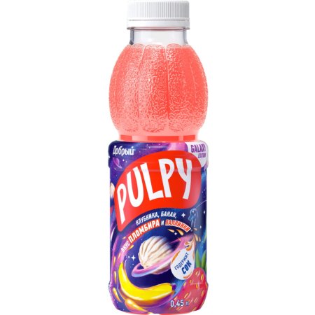 Напиток сокосодержащий «Добрый Pulpy» со вкусом пломбира, 0.45 л