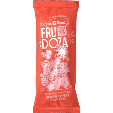 Мороженое сливочное «Я+FRUDOZA» киви, крыжовник, клубника, 65г