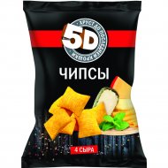 Чипсы пшеничные «5D» со вкусом 4 сыра, 85 г.