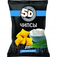 Чипсы пшеничные «5D» со вкусом сметаны и лука, 85 г.
