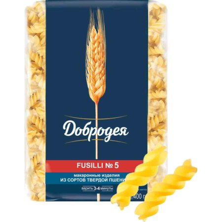 Изделия макаронные «Добродея» fusilli, высшего сорта, 400 г