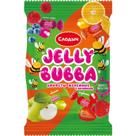 Конфеты желейные «Jelly Bubba» с начинкой, микс, 200 г