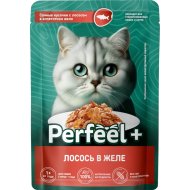 Корм для взрослых кошек «Perfeel+» с лососем в желе, 75 г