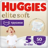 Трусики-подгузники «Huggies Elite Soft» 12-17 кг, 50 штук.