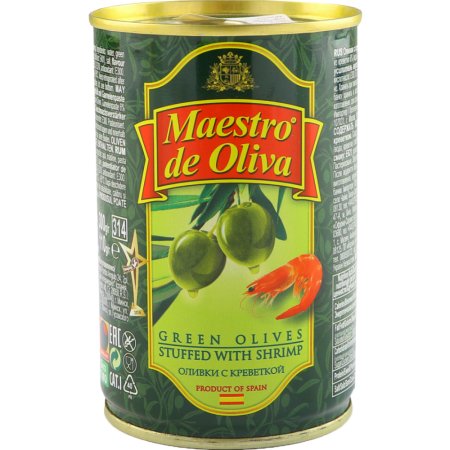 Оливки «Maestro De Oliva» с креветкой, 300 г