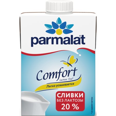 Сливки питьевые «Parmalat» безлактозные, 20%, 500 г