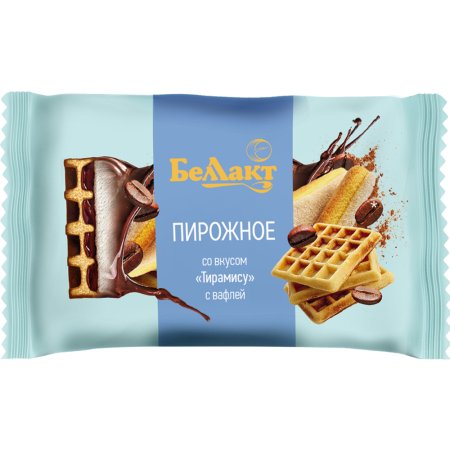 Пирожное «Беллакт» с творогом и вафлей, вкус Тирамису, 23 %, 100 г