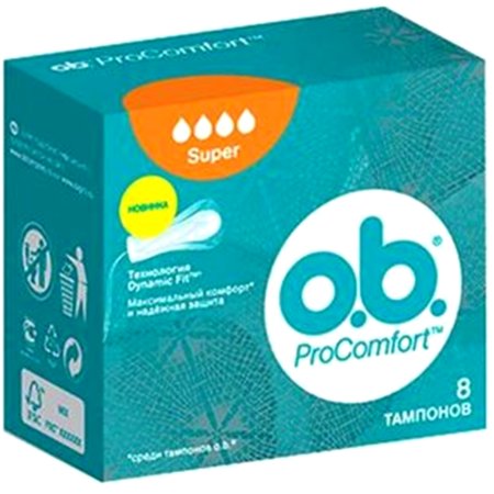 Тампоны «O.B.»(ProComfort Super)8шт