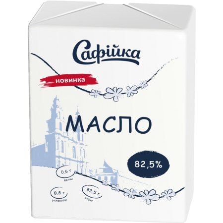 Масло сладкосливочное «Са­фий­ка» несоленое, 82.5 %, 180 г