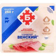 Колбаса варено-копченая «Сервелат Венский» салями высшего сорта, 250г