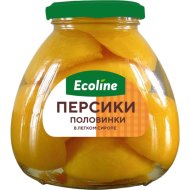Персики консервированные «Ecoline» в легком сиропе, 530 г