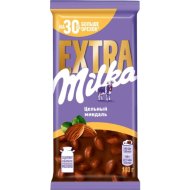 Шоколад молочный «Milka Extra» с цельным миндалем, 140 г