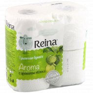 Туалетная бумага «Reina Aroma» яблоко, 4 рулона.