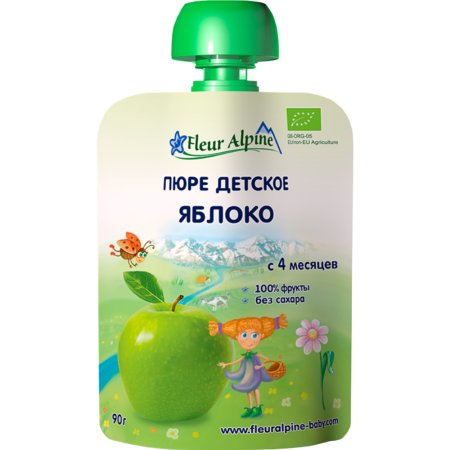 Пюре «FLEUR ALPINE» яблоко, 90 г.