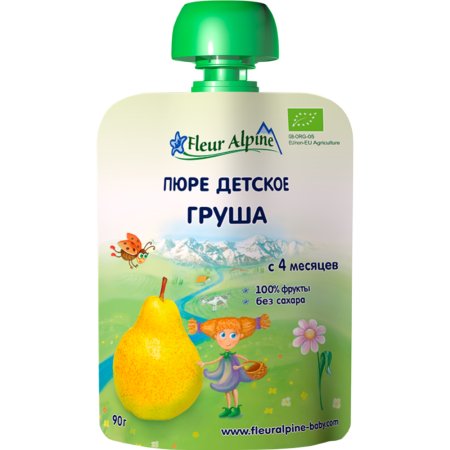 Пюре «FLEUR ALPINE» груша, 90 г.