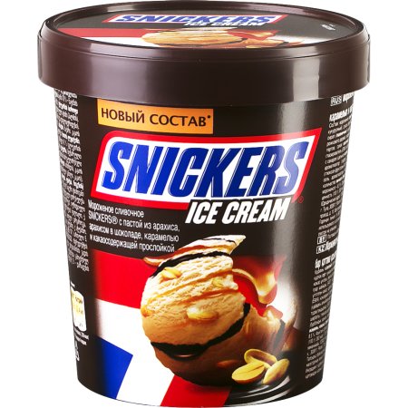 Мороженое слив. «SNICKERS» (ведро) 340г