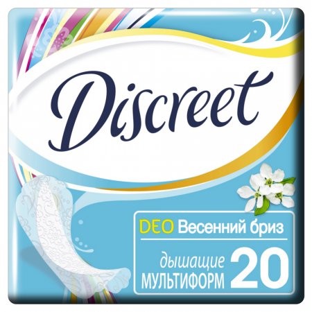 Женские гигиенические прокладки «Discreet» весенний бриз 20 шт.
