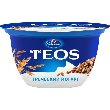 Йогурт греческий «Teos» злаки с клетчаткой льна, 2%, 140 г.