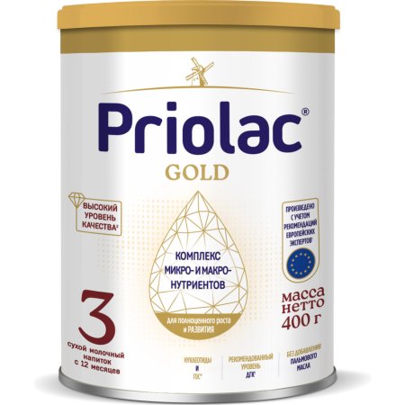 Смесь молочная сухая «Priolac Gold 3» для детского питания, 400 г