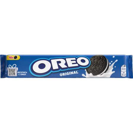 Печенье «Oreo» с какао и кремовой начинкой ванильного вкуса, 95 г.