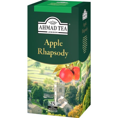 Чай черный «Ahmad Tea» с ароматом яблока и мяты, 25 пакетиков