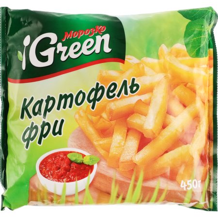 Картофель фри«МОРОЗКО GREEN»(резан.)450г