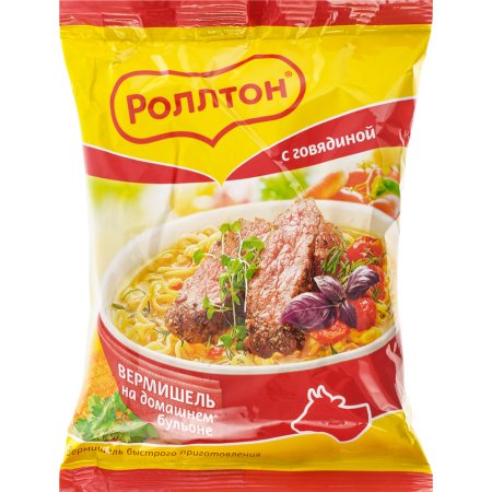 Вермишель «Роллтон» со вкусом говядины 60 г