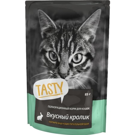 Корм для кошек «Tasty» с кроликом в желе, 85 г