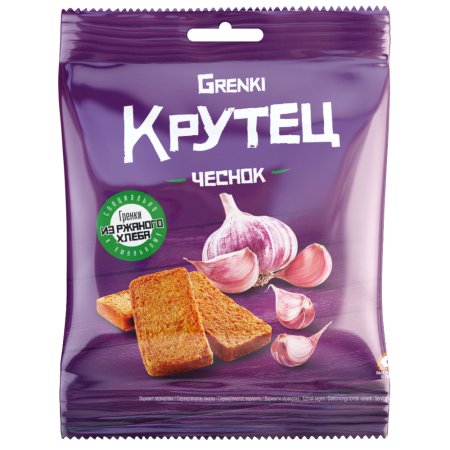 Гренки «Крутец» со вкусом чеснока, 80 г