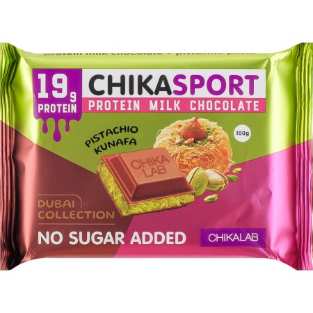 Шоколад молочный «Chikalab» с фисташковой пастой, 100 г