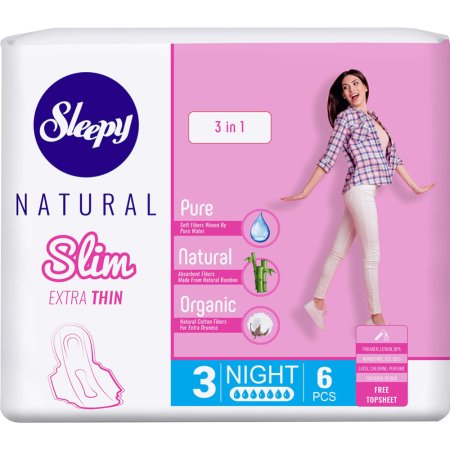 Прокладки ж.г«SLEEPY NATURAL»(Night)6шт