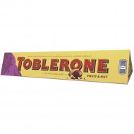 Шоколад «Toblerone» молочный с изюмом, орехами и медовой нугой, 100 г.