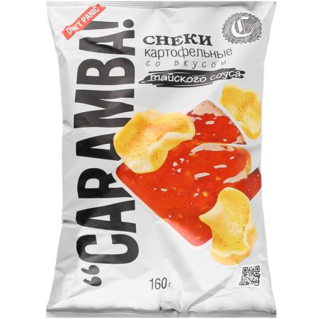 Снеки картофельные «Caramba» тайский соус, 160 г.