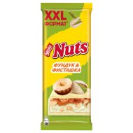 Шоколад белый «Nuts» с начинкой, фундуком и тёртой фисташкой, 150 г