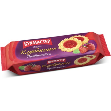 Печенье «КУХМАСТЕР» клубничные тарталетки, 240 г