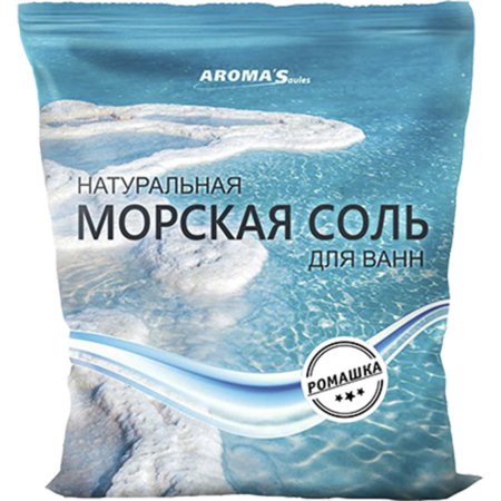 Соль морская для ванн с экстрактом ромашки, 1 кг.