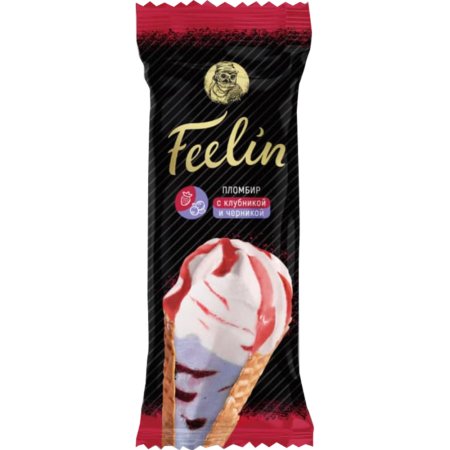 Морож«FEELIN»(плом,клуб черн,рожок)70г