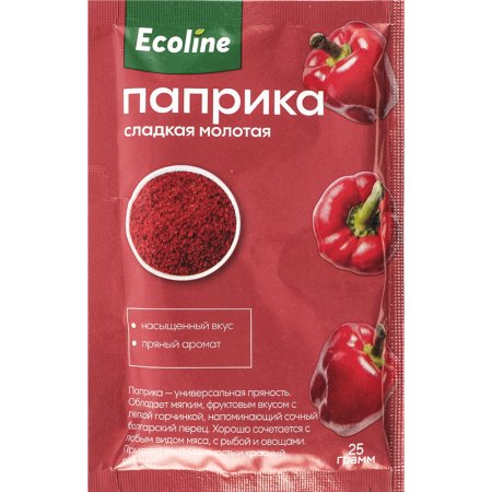 Паприка сладкая «Ecoline» молотая, 25 г