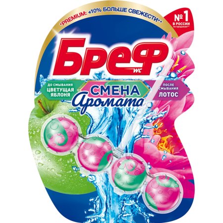 Туалетный блок «Bref» цветущая яблоня-лотос, 50 г