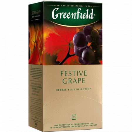 Чайный напиток «Greenfield» виноград, 25 пакетиков.