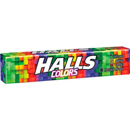 Карамель лед.«HALLS COLORS»(ассорти)25г