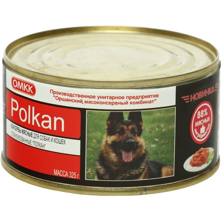 Консервы «Полкан» мясные для собак и кошек стерилизованные, 325 г.